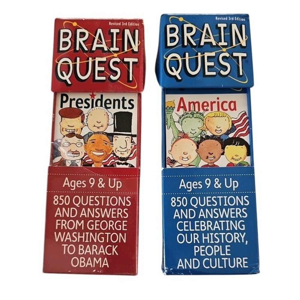 Brain Quest Presidents & America 2 Deck Set Revised 3rd Edition Ages 9+ Trivia